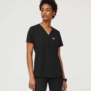 Figs Black Catarina One-Pocket Scrub Top - Small